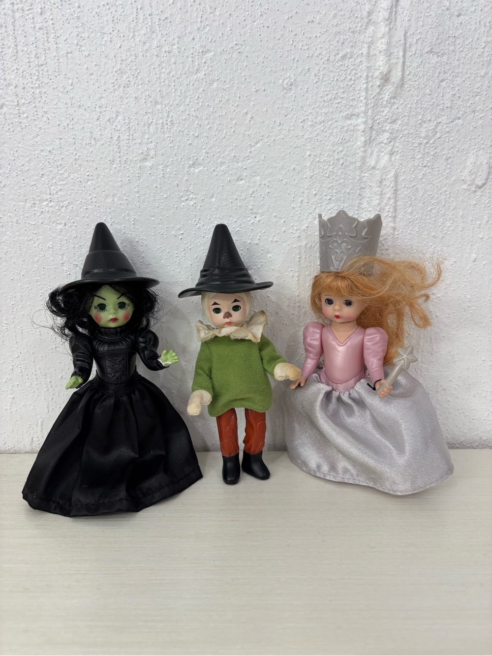 2007 Madame Alexander Wizard of Oz Dolls (3) Glenda, Scarecrow, Wicked Witch